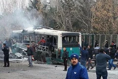 Hiện trường vụ đánh bom. (Ảnh: THX/TTXVN)