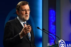 Quyền Thủ tướng Tây Ban Nha Mariano Rajoy trong cuộc họp báo tại Madrid ngày 26/9 vừa qua. (Ảnh: AFP/TTXVN) 