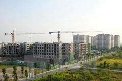 Một góc dự án nhà ở thu nhập thấp Đặng Xá, huyện Gia Lâm (giai đoạn 2). (Ảnh: Tuấn Anh/TTXVN)