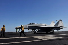 Máy bay Mỹ tham gia chiến dịch không kích IS. (Nguồn: nbcnews.com)