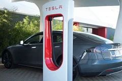 Trạm sạc cho xe điện của Tesla.