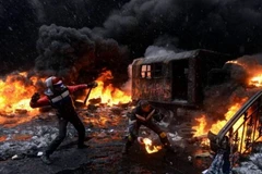 Chùm ảnh thủ đô Kiev của Ukraine như bãi chiến trường