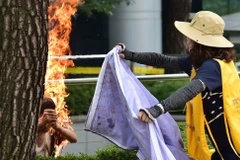 (Người đàn ông tự thiêu. (Nguồn: AFP)