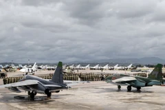 Máy bay chiến đấu của Nga tại căn cứ quân sự ở Latakia, Syria. (Nguồn: AFP/TTXVN)
