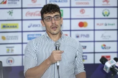 HLV Campuchia Felix Dalmas. (Ảnh: Hoàng Linh/TTXVN)