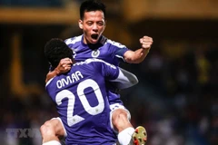 Văn Quyết đã có một mùa giải đáng nhớ cùng Hà Nội FC. (Ảnh: Trọng Đạt/TTXVN)