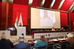 Phó Chủ tịch Thường trực Quốc hội Tòng Thị Phóng phát biểu tại Phiên họp toàn thể Đại hội đồng IPU-141. (Trần Hiếu/Vietnam+)