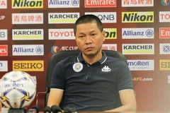 HLV Chu Đình Nghiêm của Hà Nội FC. (Ảnh: Trọng Đạt/TTXVN)