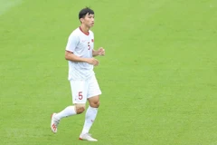 Đoàn Văn Hậu trong màu áo tuyển Việt Nam. (Ảnh: Hoàng Linh/TTXVN)