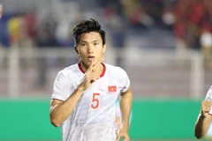 Đoàn Văn Hậu khiến bóng đá Indonesia thêm một lần lỡ hẹn với HCV SEA Games. (Ảnh: Hoàng Linh/TTXVN)