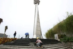 Đài lửa trị giá gần 1 triệu USD phục vụ cho SEA Games 30. (Nguồn: AFP)