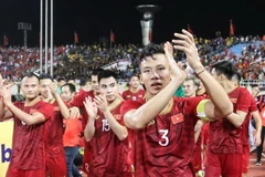 Tuyển Việt Nam hướng đến chiến thắng thứ 3 liên tiếp. (Ảnh: Trọng Đạt/TTXVN)