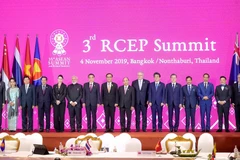 Lãnh đạo các nước tham dự Hội nghị Cấp cao Hiệp định Đối tác Kinh tế Toàn diện Khu vực (RCEP) lần thứ 3. (Ảnh: Thống Nhất/TTXVN)