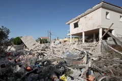 Căn nhà bị phá hủy hoàn toàn sau một vụ nổ ga ở Alcanar ngày 17/8. (Nguồn: EPA/TTXVN)