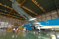 Xưởng sửa chữa máy bay của Vaeco. (Ảnh: Anh Duy.)