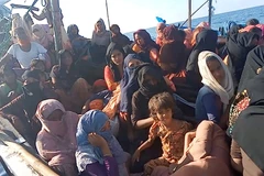 Thuyền chở người Rohingya di cư đến . (Nguồn: AFP)