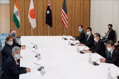 Toàn cảnh Hội nghị Ngoại trưởng nhóm Bộ Tứ Kim cương tại ở Tokyo ngày 6/10/2020. (Ảnh tư liệu: AFP/TTXVN)