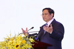 Thủ tướng Phạm Minh Chính phát biểu tại Diễn đàn Đầu tư Đà Nẵng năm 2022. (Ảnh: Dương Giang/TTXVN)