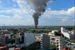 Trong ảnh: Hiện trường vụ hỏa hoạn. Ảnh: TTXVN phát 