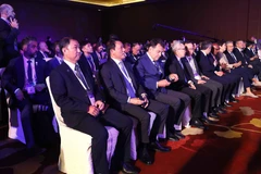 Thượng tướng, Thứ trưởng Bộ Công an Lương Tam Quang dẫn đầu Đoàn công tác cấp cao Bộ Công an Việt Nam tham dự Hội nghị. (Ảnh: Tất Đạt/TTXVN)