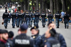 Cảnh sát Italy tuần tra tại thủ đô Rome. (Nguồn: AFP/TTXVN)