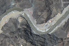 Đường Ranh giới thực tế (LAC) ở Đông Ladakh, biên giới giữa Ấn Độ và Trung Quốc ngày 22/6/2020. (Ảnh: AFP/TTXVN) 