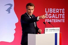 Bộ trưởng Nội vụ Pháp Gerald Darmanin phát biểu trước Ủy ban pháp luật Hạ viện (Nguồn:Getty)
