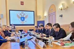 Buổi làm việc giữa Bộ Khoa học và Công nghệ Việt Nam và Bộ Khoa học và Giáo dục đại học Liên bang Nga. (Nguồn: QĐND)