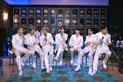Nhóm nhạc BTS của Hàn Quốc. (Ảnh: Yonhap/TTXVN) 