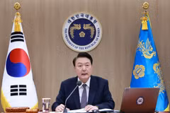 Tổng thống Hàn Quốc Yoon Suk Yeol. (Ảnh: YONHAP/TTXVN)