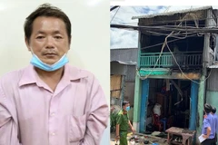 Đối tượng Nguyễn Văn Dũng và hiện trường vụ án.(Nguồn: BPL)