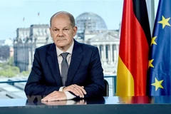 Thủ tướng Olaf Scholz phát biểu tại Berlin, Đức. (Ảnh: AFP/TTXVN) 