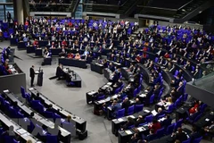 Toàn cảnh phiên họp Quốc hội Đức tại Berlin. (Ảnh: AFP/TTXVN) 