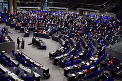 Toàn cảnh phiên họp Quốc hội Đức tại Berlin. (Ảnh: AFP/TTXVN) 