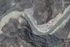 Đường Ranh giới thực tế (LAC) ở Đông Ladakh, biên giới giữa Ấn Độ và Trung Quốc ngày 22/6/2020. (Ảnh: AFP/TTXVN) 