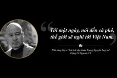 Ông Đặng Lê Nguyên Vũ, Nhà sáng lập Trung Nguyên Legend.(Nguồn:Vietnam+)