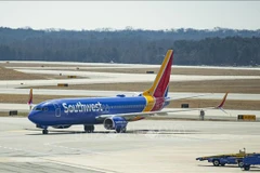 Máy bay của Hãng hàng không Southwest Airlines. (Ảnh: AFP/ TTXVN) 