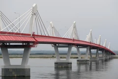 Khánh thành cầu đường bộ đầu tiên giữa Nga và Trung Quốc. (Ảnh: sputniknews.com)