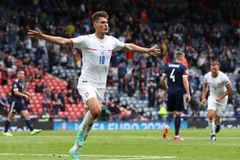 Patrik Schick tỏa sáng mang chiến thắng về cho Cộng hòa Séc. (Ảnh; AFP/TTXVN) 