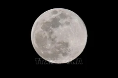 Mặt trăng nhìn từ Los Angeles, Mỹ. (Ảnh tư liệu: AFP/TTXVN) 