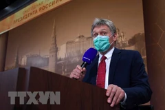 Người phát ngôn Điện Kremlin, ông Dmitry Peskov phát biểu tại thủ đô Moskva. (Ảnh: AFP/TTXVN) 