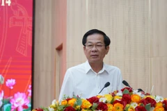 Bí thư Tỉnh ủy Kiên Giang Đỗ Thanh Bình phát biểu. (Ảnh: Văn Sĩ/TTXVN)