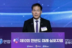 Bộ trưởng Bộ Thống nhất Hàn Quốc Kim Yung Ho phát biểu tại một sự kiện ở Seoul ngày 28/6/2024. (Ảnh: Yonhap/TTXVN)