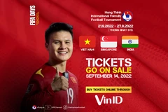 Giải bóng đá giao hữu quốc tế – Hưng Thịnh 2022 với sự tham gia của ĐT Việt Nam, ĐT Singapore và ĐT Ấn Độ từ ngày 21/9 đến ngày 27/9/2022.(Nguồn: VFF)