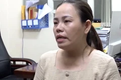 Nghi phạm Nguyễn Thị Hồng Bích tại cơ quan công an. (Nguồn: PLO)