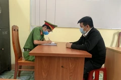 Đối tượng Thuận tại cơ quan công an.(Nguồn:BGT)