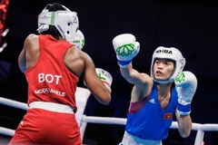 Nguyễn Thị Tâm (bìa phải) là hy vọng lớn nhất tranh suất dự Olympic 2024 của quyền Anh Việt Nam. (Nguồn: TTVN)