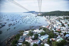 Cap treo tại Phú Quốc. (Ảnh tư liệu: Hồng Đạt/TTXVN)