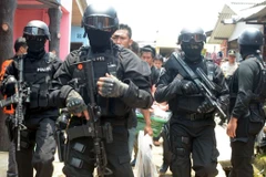 Lực lượng cảnh sát chống khủng bố của Indonesia. (Nguồn: Reuters) 