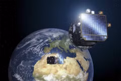 Proba-3 bao gồm hai vệ tinh: Coronagraph (310kg) và Occulter (240kg). (Nguồn: NASA)